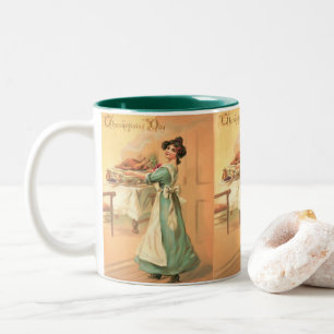 2 Couleurs Tasse de femme vintage servant de dinde pour Thank