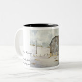 2 Couleurs Tasse de ferme d'hiver (Devant gauche)