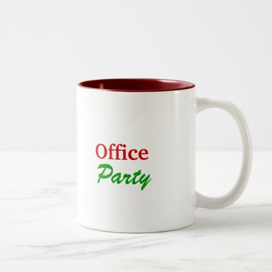 2 Couleurs Tasse de fête au bureau (Droit)