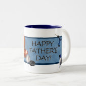 2 Couleurs Tasse de fête des pères (Devant droit)