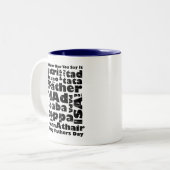 2 Couleurs Tasse de fête des pères (Devant gauche)