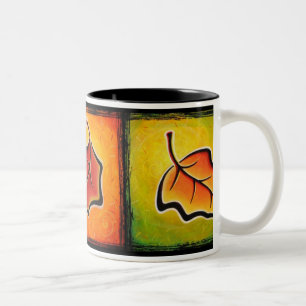 2 Couleurs Tasse de feuille d'automne