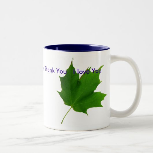 2 Couleurs Tasse de feuille d'érable de Ho'oponopono (Droit)