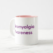 2 Couleurs Tasse de FibromyalgiaAwareness (Devant gauche)