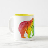 2 Couleurs Tasse de fierté de famille d'aquarelle d'ours de (Devant gauche)
