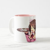 2 Couleurs Tasse de fille d'Anime de Waitless (Devant gauche)
