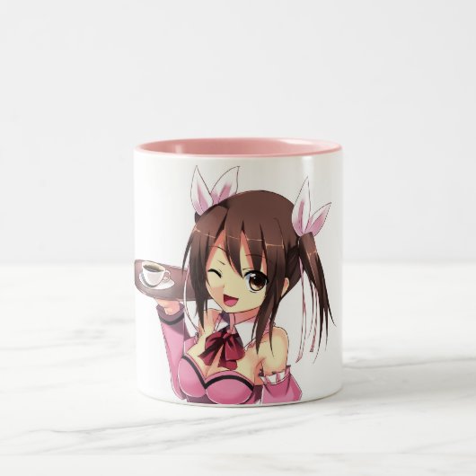 2 Couleurs Tasse de fille d'Anime de Waitless (Centre)
