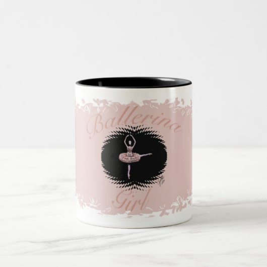 2 Couleurs Tasse de fille de ballerine (Centre)