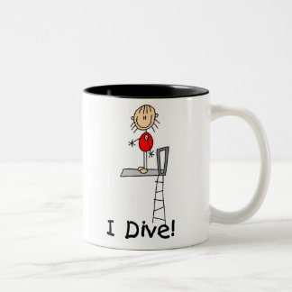 2 Couleurs Tasse de fille de plongeur
