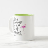 2 Couleurs tasse de flamant (Devant gauche)