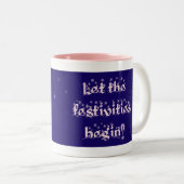2 Couleurs Tasse de Flamant rose de Noël (Devant droit)
