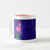 2 Couleurs Tasse de Flamant rose de Noël (Devant gauche)