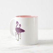 2 Couleurs Tasse de Flamants roses (Devant gauche)