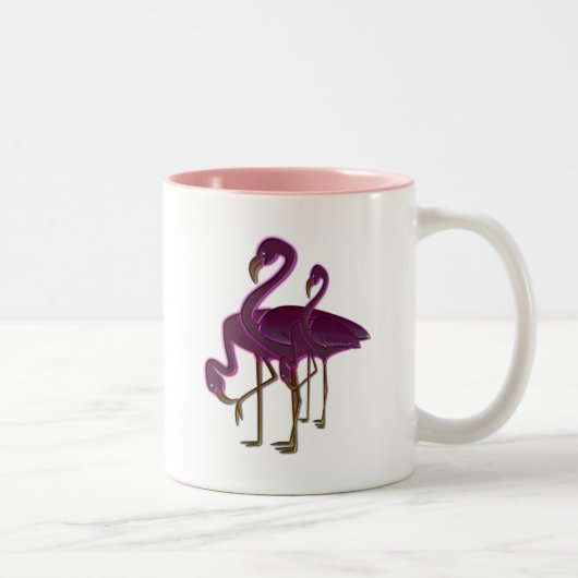 2 Couleurs Tasse de Flamants roses (Droit)