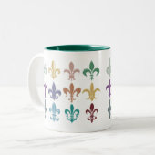 2 Couleurs Tasse de Fleur de Lis Study (Devant gauche)
