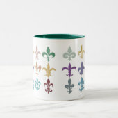 2 Couleurs Tasse de Fleur de Lis Study (Centre)