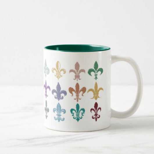 2 Couleurs Tasse de Fleur de Lis Study (Droit)