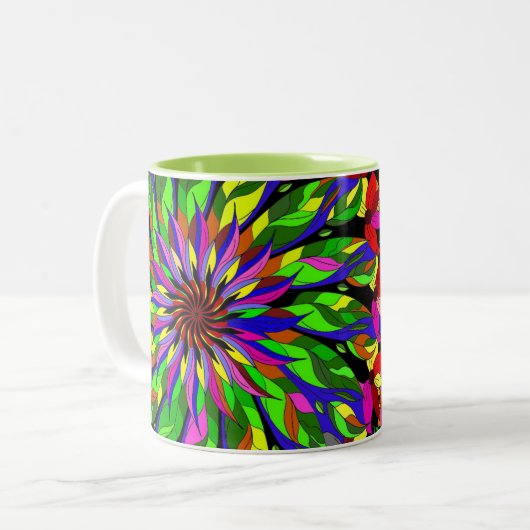 2 Couleurs Tasse de Fleur-Remous (Devant gauche)
