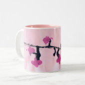 2 Couleurs Tasse de fleurs de cerisier (Devant gauche)