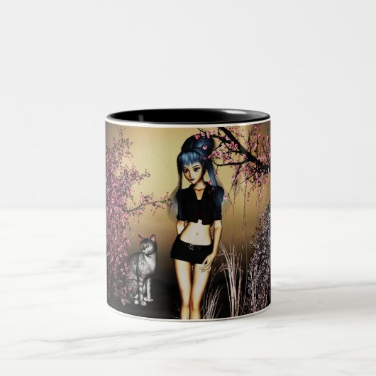 2 Couleurs Tasse de fleurs de cerisier (Centre)