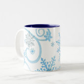 2 Couleurs tasse de flocon de neige (Devant gauche)