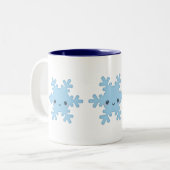 2 Couleurs Tasse de flocon de neige de Kawaii (Devant gauche)