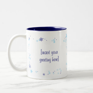 2 Couleurs Tasse de flocon de neige d'hiver (personnalisable)
