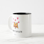 2 Couleurs Tasse de flottement de coeur (Devant gauche)