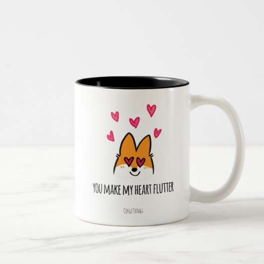2 Couleurs Tasse de flottement de coeur (Droit)