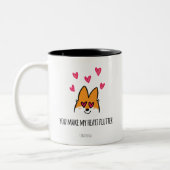 2 Couleurs Tasse de flottement de coeur (Gauche)