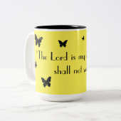 2 Couleurs Tasse de foi Papillon Jaune (Devant gauche)