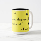 2 Couleurs Tasse de foi Papillon Jaune (Devant droit)