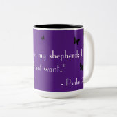 2 Couleurs Tasse de foi Papillon Violet (Devant droit)