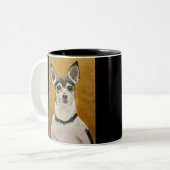2 Couleurs Tasse de Fox Terrier de jouet (Devant gauche)