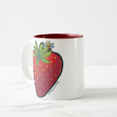 2 Couleurs Tasse de fraise (Devant gauche)