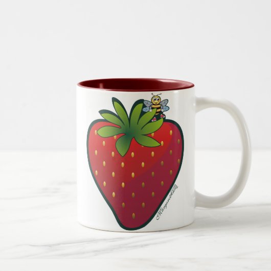 2 Couleurs Tasse de fraise (Droit)