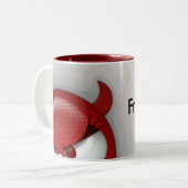 2 Couleurs Tasse de FreeBSD (Devant gauche)