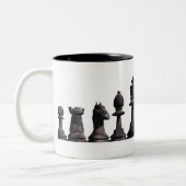 2 Couleurs Tasse de frontière d'échecs (Gauche)