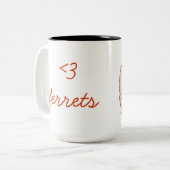 2 Couleurs Tasse de furets de coeur (Devant gauche)