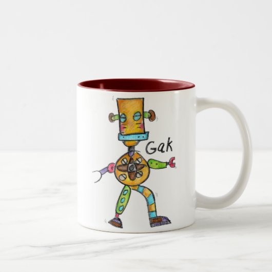 2 Couleurs Tasse de "Gak" (Droit)