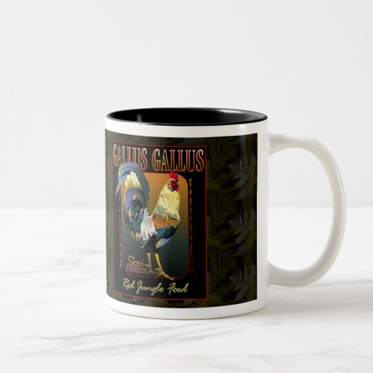 2 Couleurs Tasse de Gallus de Gallus (Droit)