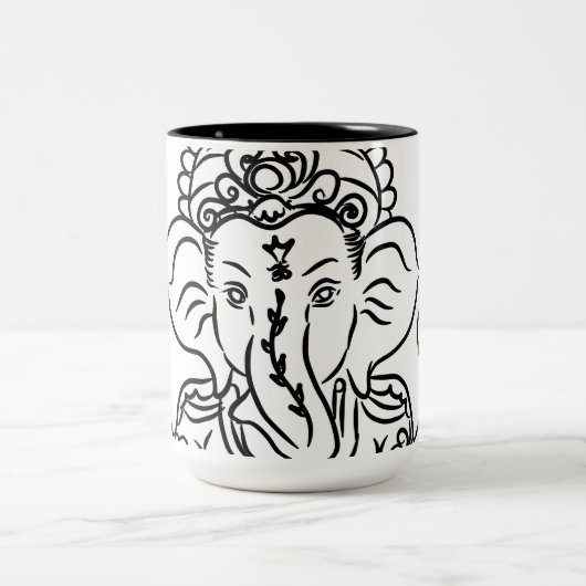2 Couleurs Tasse de Ganesh (Centre)