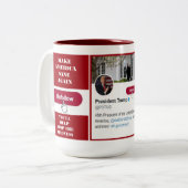 2 Couleurs Tasse de gazouillement d'atout d'Unfollow (Devant gauche)