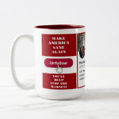 2 Couleurs Tasse de gazouillement d'atout d'Unfollow (Gauche)