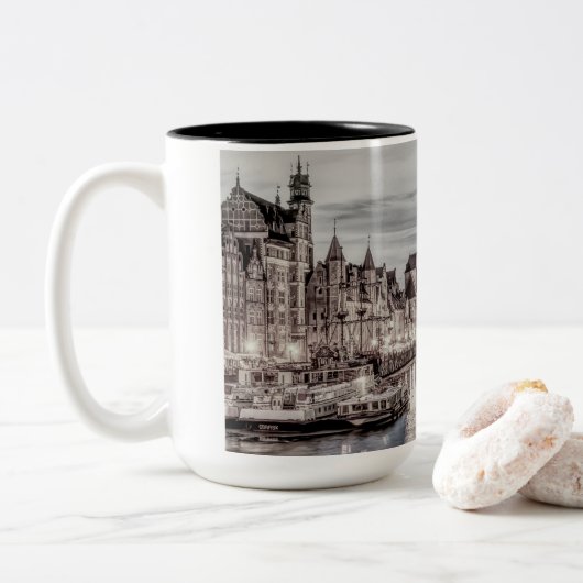 2 Couleurs Tasse de Gdansk (Avec donut)