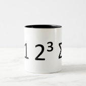 2 Couleurs Tasse de geek de maths : i 8 sommes pi (Centre)