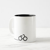 2 Couleurs Tasse de geek de vélo (Devant gauche)
