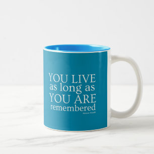 2 Couleurs Tasse de généalogie (bleu cyan)