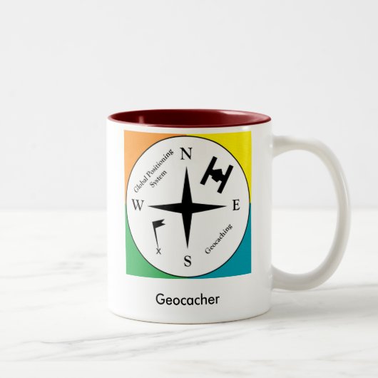 2 Couleurs Tasse de Geocaching (Droit)