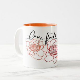 2 Couleurs Tasse de gingembre de torche de foi d'amour Aloha